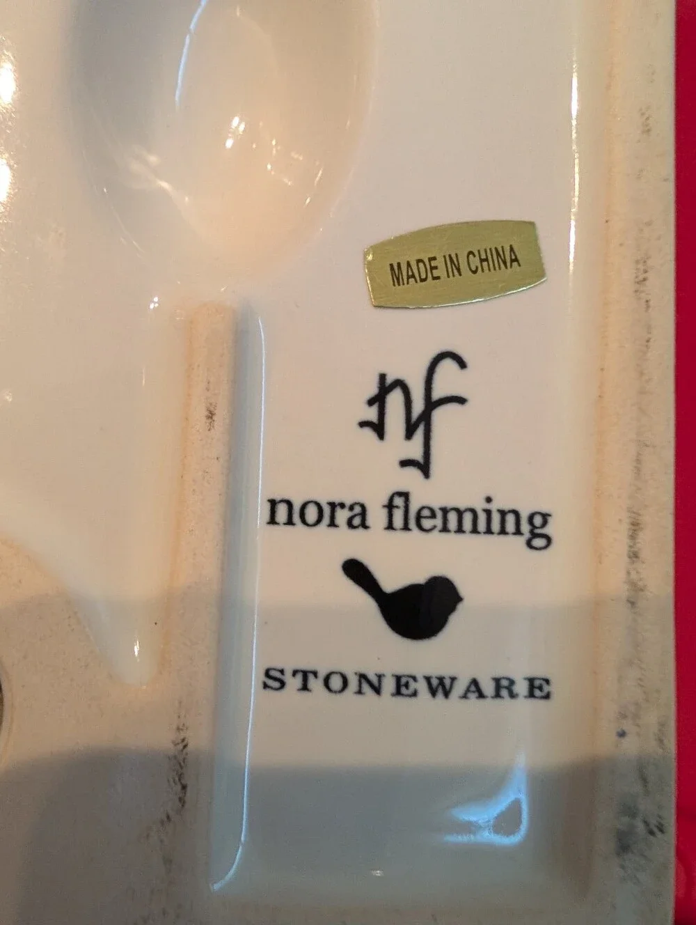 Nora Fleming Pearl Dot Soap Dispenser Ivory Ceramic Retired